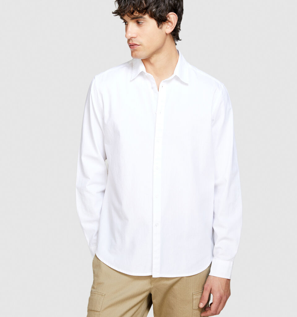 Oxford shirt - men's slim fit shirts - White | Sisley image number 4